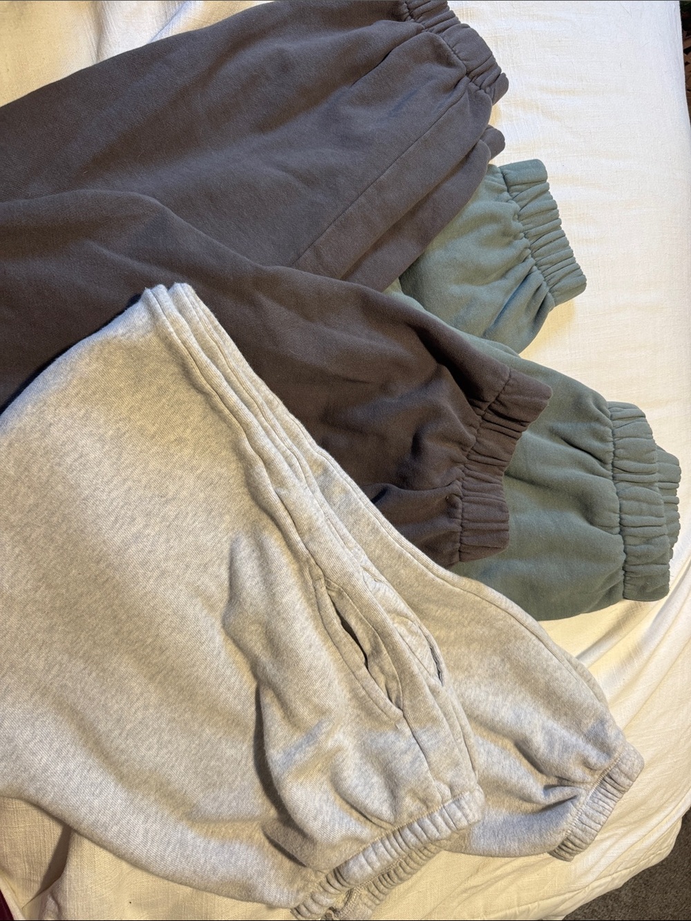 John Galt Elastic-Waist Sweatpants- Gray, Olive, and Charcoal
